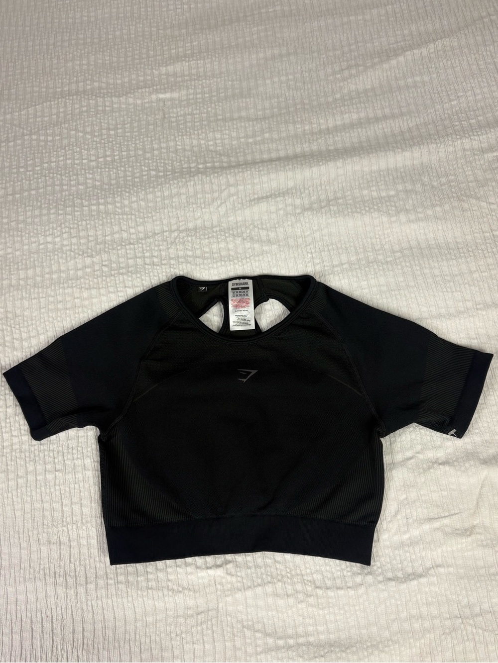 Gymshark Black Short Sleeve Crop Tee for Kids